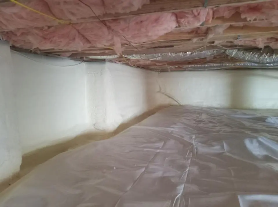 Crawl space encapsulation with closed-cell spray foam for Attic Insulation in Bartlett